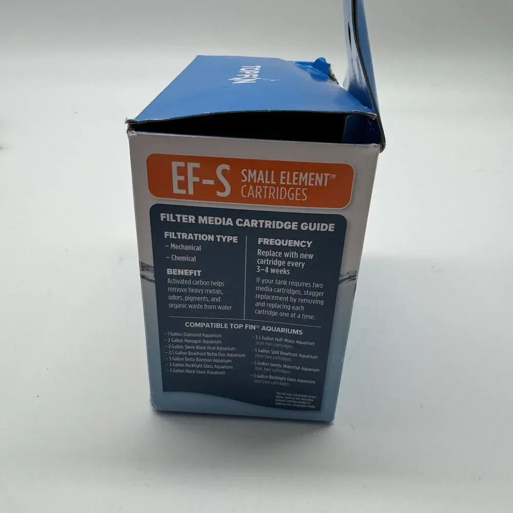Top Fin EF-S Small Element Filter Cartridges 10 Count Open Box